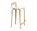 High Chair K65, Birch/White Laminate, Assembled