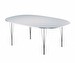 Dining Table B611, “Superellipse”, White/Chrome, 90 x 135 cm