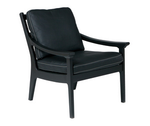 Revir Chair, Fantasy Leather Black, H 78 cm