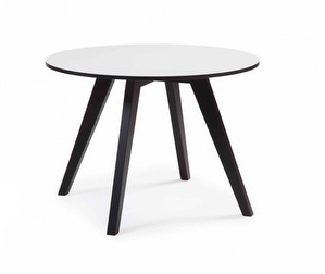 Gaga-pöytä, valkoinen/musta, ⌀ 70 cm