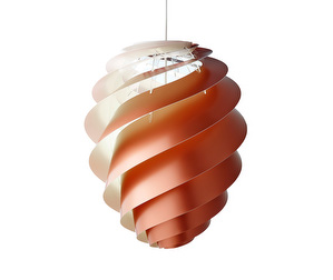 Swirl 2 Pendant Lamp, Copper, H 45 cm