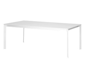 Viisto-ruokapöytä, valkoinen, 104 x 208 cm