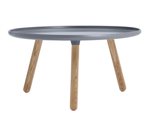 Tablo-pöytä, harmaa/saarni, ⌀ 78 cm