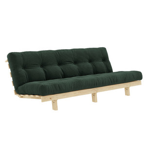 Lean Futon Sofa, Corduroy Fabric Seaweed, W 190 cm