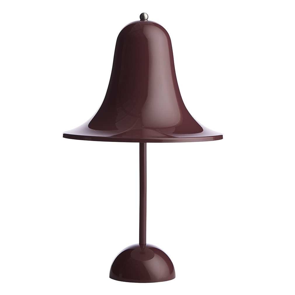 Verpan Pantop Portable Table Lamp, Burgundy | Vepsäläinen