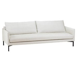 Band-sohva, Velvety-kangas 05 luonnonvalkoinen, L 215 cm