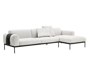 Bon Chaise Sofa, Fabric Dumet 162 White, W 302 cm