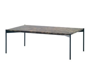 Plateau Coffee Table, Brown/Marble, 100 x 60 cm