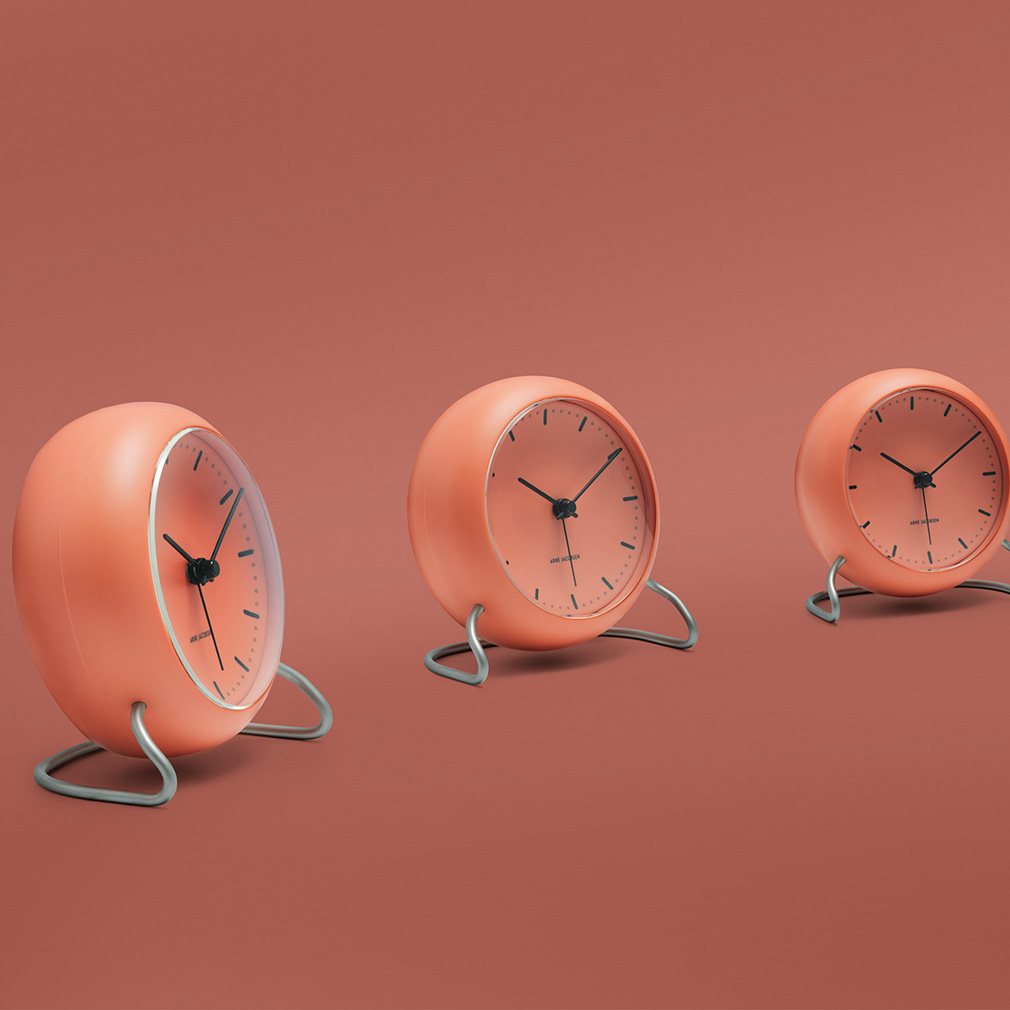 Arne Jacobsen AJ City Hall Alarm Clock, Orange | Vepsäläinen