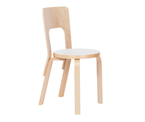 Chair 66, Birch/White Laminate