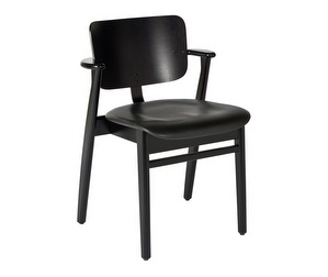 Domus Chair, Black Birch/Black Leather