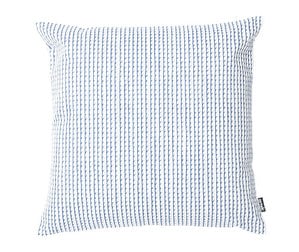Rivi-tyynynpäällinen, valkoinen/sininen, 50 x 50 cm