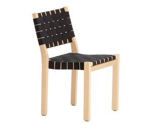 Chair 611, Birch/Black Webbing