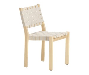 Chair 611, Birch/Natural-White Webbing