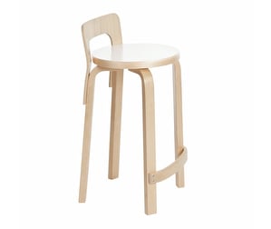 High Chair K65, Birch/White Laminate, Assembled
