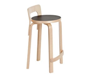 High Chair K65, Birch/Black Linoleum