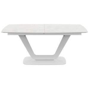 Alicante Extendable Dining Table, Grey/White, 99 x 183/263 cm