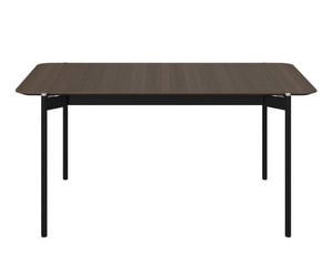 Augusta -jatkettava ruokapöytä, tumma tammi/musta, 90 x 160/236 cm