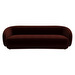 Bolzano-sohva, Velvet-kangas 3133 murrettu punainen, L 210 cm