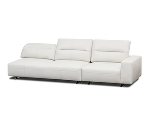 Hampton-sohva, Salto-nahka 0966 valkoinen, L 275 cm