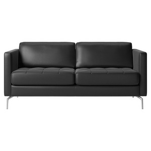 Osaka-sohva, Salto-nahka 0960 musta, L 162 cm