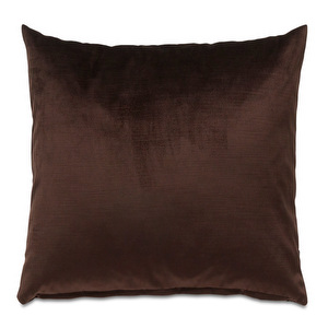 Velvet Cushion, Dark Brown, 43 x 43 cm