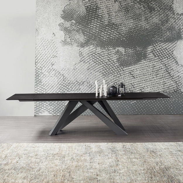 MEGA 19 G - 180 x 80 Hauteur de table I Réglable en hauteur Noyer/Graphite