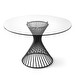 Vortex Dining Table, Glass/Matt Black, ø 120 cm