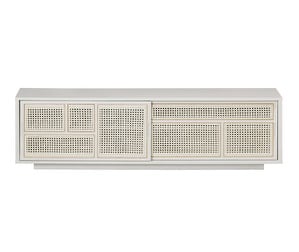 Air Low Sideboard, White/Rattan