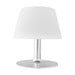 SunLight Table Lamp, White/Steel, H 16 cm