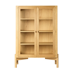 A90 Boderne Display Cabinet, Oak/Natural, 85 x 127 cm