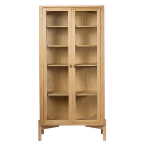 A90 Boderne Display Cabinet, Oak/Natural, 85 x 178 cm