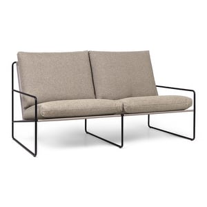 Desert-sohva, Dolce-kangas tumma hiekka/musta, L 156 cm