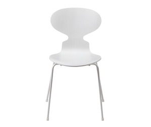 Muurahais-tuoli 3101, white/white, kuultomaalattu