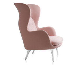 Ro-nojatuoli, vaaleanpunainen, metallijalat