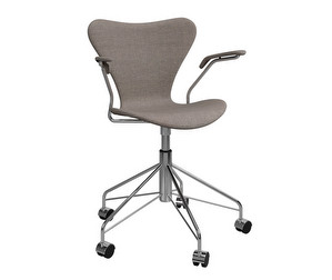 Office Chair 3217, “Series 7”, Re-Wool Fabric Grey White/Natural
