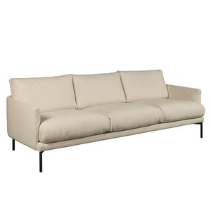 Ravel-sohva, Gianni-kangas luonnonvalkoinen, L 232 cm