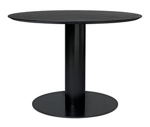2.0-ruokapöytä, musta saarni/musta, ⌀ 110 cm