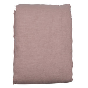 Heaven Linen Quilt Cover, Misty Rose, 230 x 220 cm