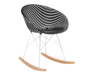 Smatrik Rocking Chair, Black/Chrome