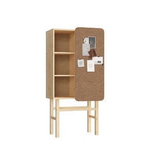 Slide Cabinet, Pine/Cork, 70 x 142 cm