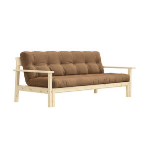 Unwind Futon Sofa, Mocca/Pine, W 218 cm