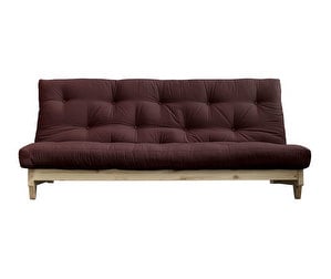 Fresh Futon Sofa, Brown/Pine, W 200 cm