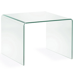 Burano Side Table, Clear Glass, 60 x 60 cm