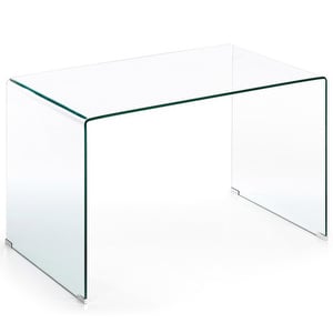 Burano-työpöytä, kirkas lasi, 125 x 70 cm