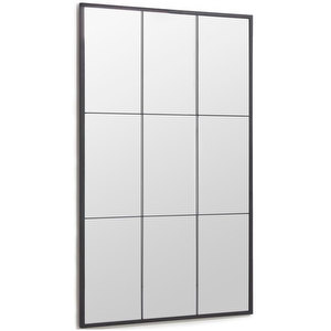 Ulrica Floor Mirror, Black Metal, 100 x 160 cm