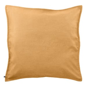 Blok-tyynynpäällinen, sinapinkeltainen pellava, 60 x 60 cm