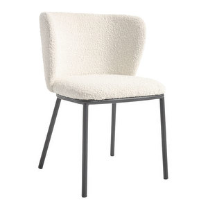 Ciselia-tuoli, valkoinen buklee