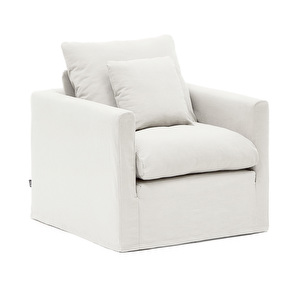 Nora-nojatuoli, valkoinen, L 92 cm