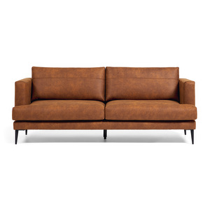 Tanya Sofa, Brown Leatherette, W 183 cm